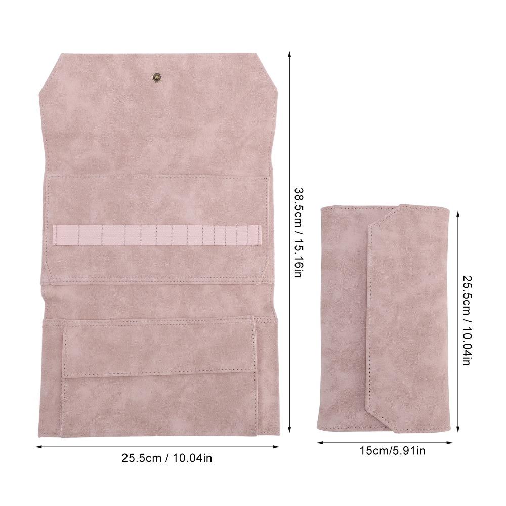 PU Leather Knitting Needle Storage Bag Roll Up Design Knitting Tool Organizer  Travel Use