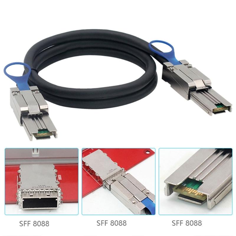 Mini 26Pin Hybrids Cable SFF-8088 To SFF-8088 Cable Easy Installation 1m 6Gbps SAS2.0 Cable for Raids Systems