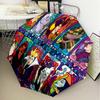 Evil Queens Collage  Automatic Folding Umbrella - 8-Rib Travel Umbrella with Auto Open/Close & Portable Gifts for holidays or birthdays