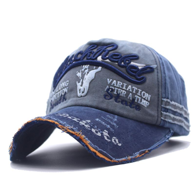 Hat Men's Women's Retro Baseball Cap Washed Denim Old Cap Spring and Autumn Casual Visor Trendy Man