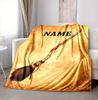 Custom Name Hogwarts Crest Flannel Blanket Throw Blanket Soft Warm Sofa Bed home Decor Unique Gift