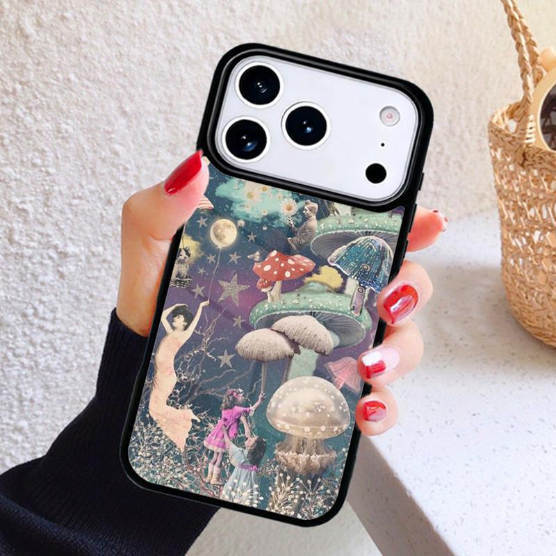 Trippy Psychedelic Mushrooms Collage Phone Case For iPhone 17 Air 16 15 14 13 12 11 Pro Max Plus