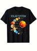 Solar System Vintage Mens Summer TShirt Casual Tshirts Tops Oneck Shortsleeved Tee Unisex Oversized Daily TShirts Streetwear