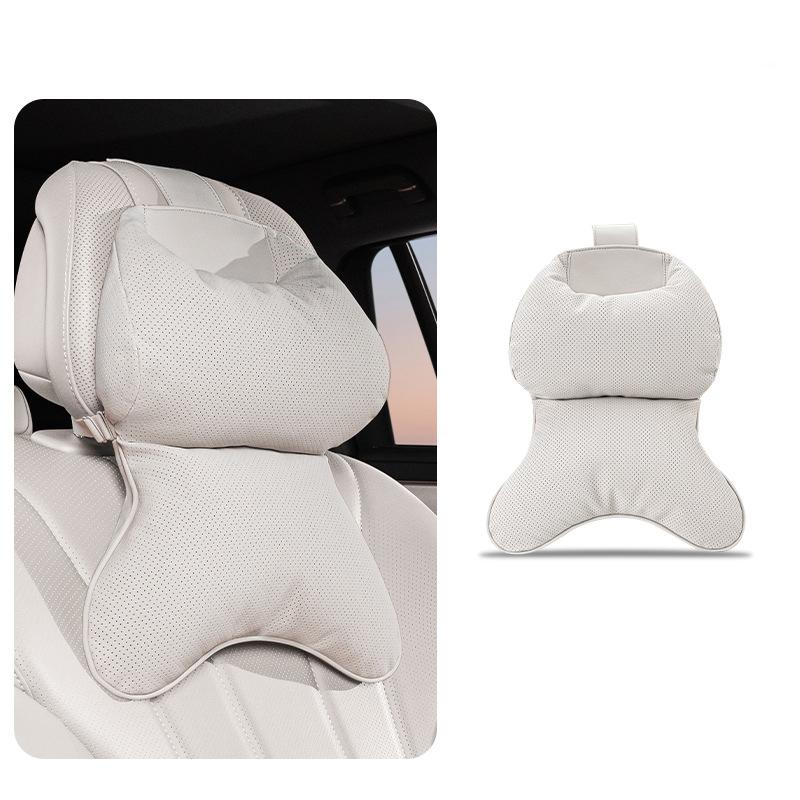 Car Neck & Back Support Pillow - Dual-Core Zero Pressure Support, Height Adjustable, Breathable Mesh, Universal Fit for All Cars