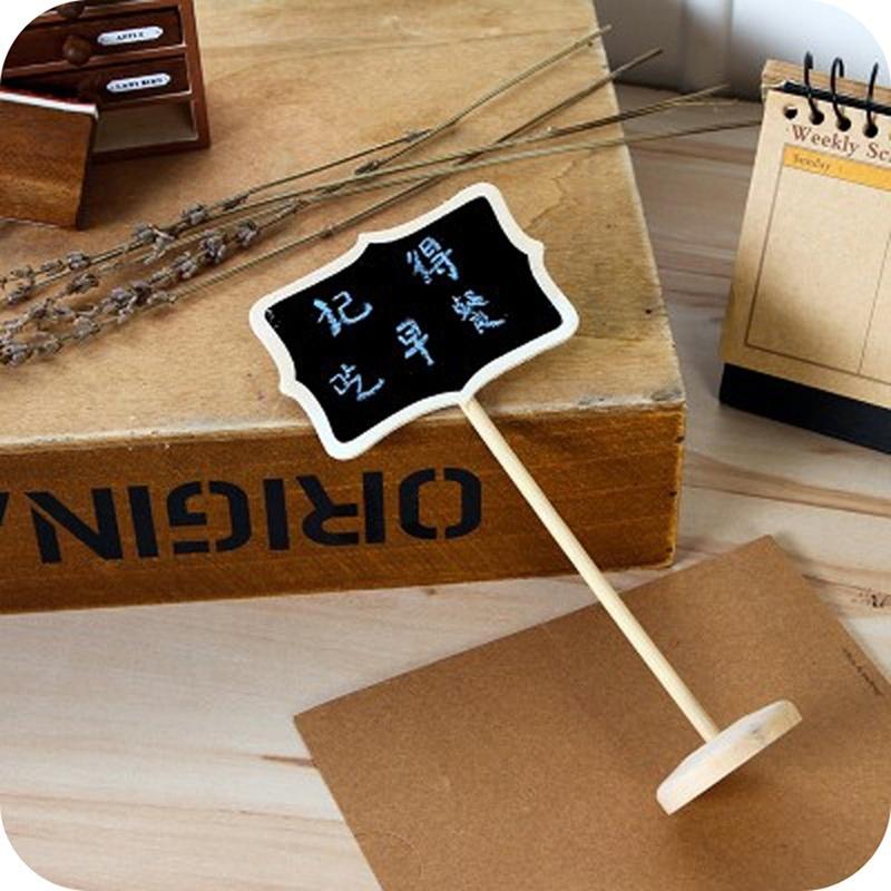 10Pcs Mini Blackboard Chalkboard Wordpad Message Note Memo Board Holder Clip Home House Party Weddin