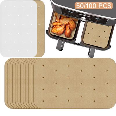 50/100 Adet Hava Fritözü Pişirme Kağıdı Yapışmaz Astar Matı Cheesecake Mutfak Pişirme Aletleri Mikrodalga Barbekü İçin Tek Kullanımlık Pişirme Tepsisi