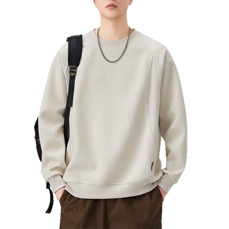 Round Neck Sweatshirt Men's High-end Simple Small Label Top Jacket