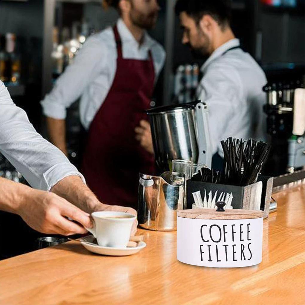 Wooden Filter Dispenser With Lid Farmhouse Style Multipurpose Storage Container Multipurpose Filter