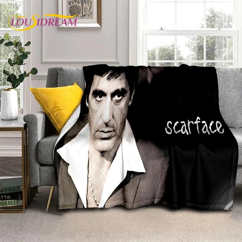 Scarface 3D Classics Movie Tony HD Blanket,Soft Throw Blanket for Home Bedroom Bed Sofa Picnic Travel Office Cover Blanket Kids