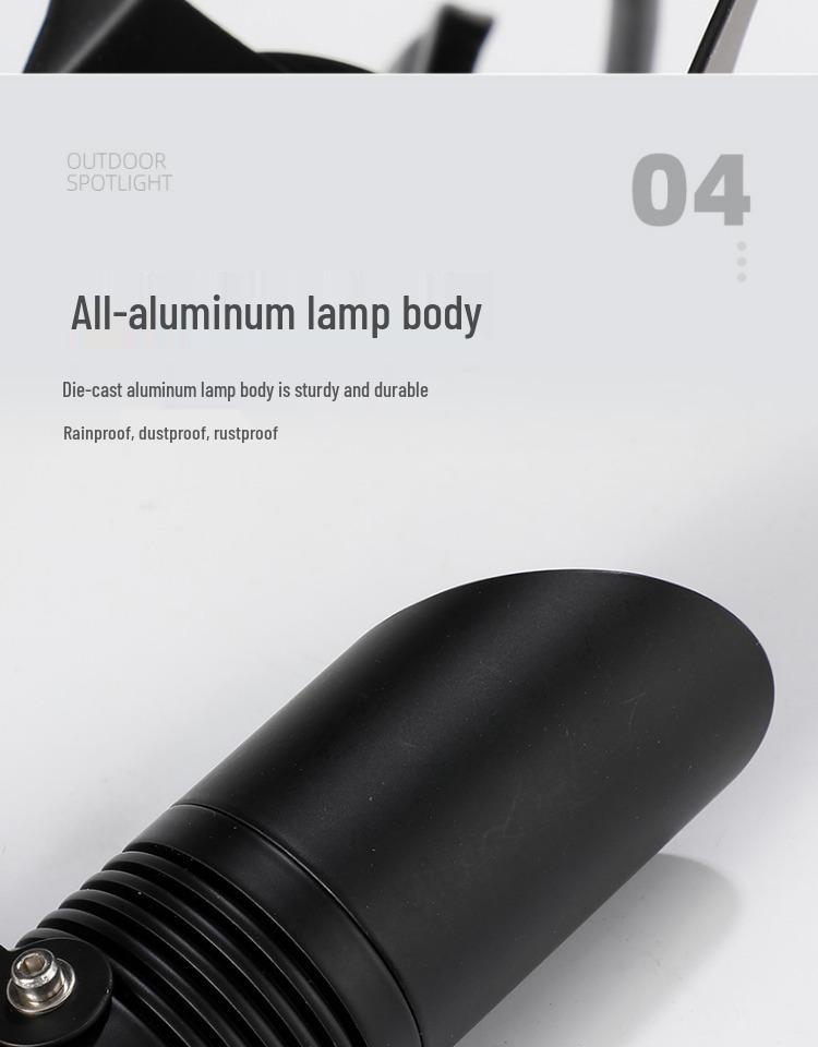 Waterproof Outdoor LED Spotlight for Trees and Gardens - Landscape Lawn Light with Ground Stake, 24V Floodlight