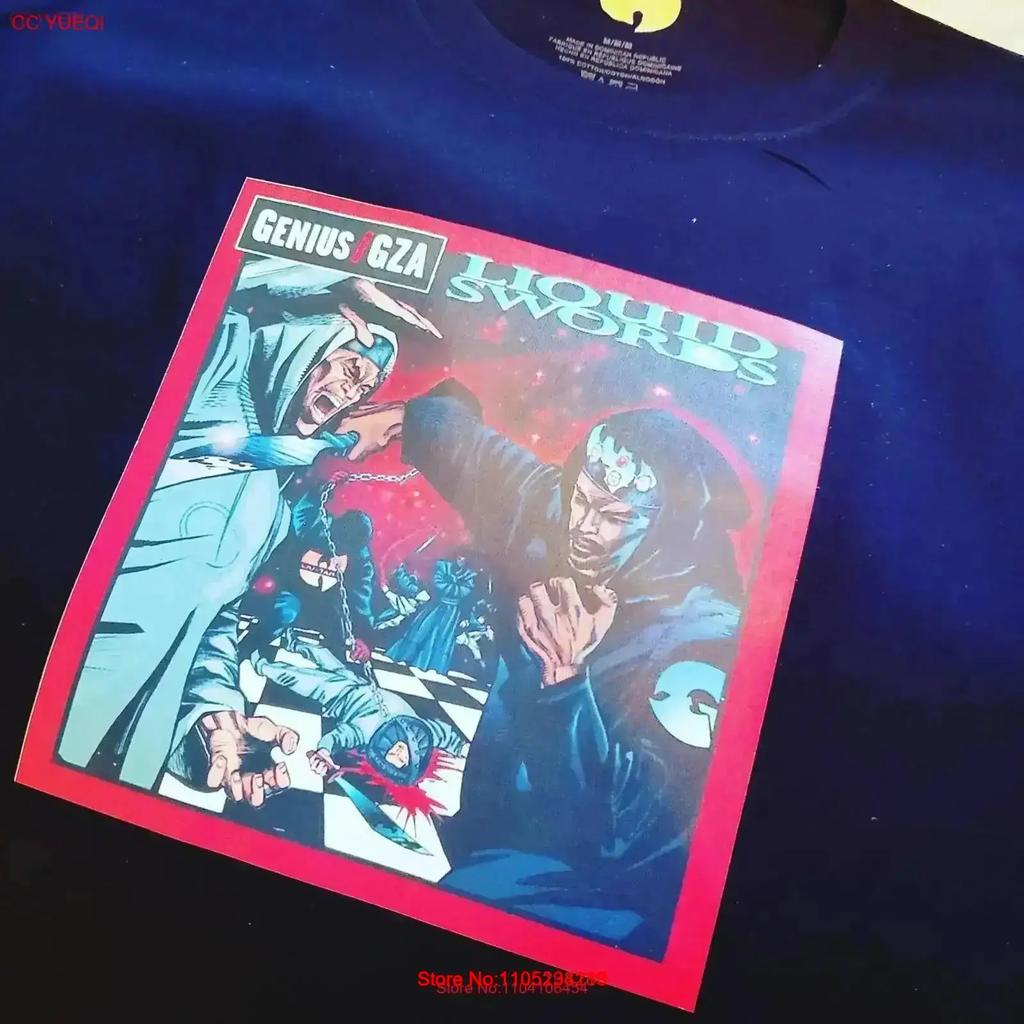 GZA Liquid Swords okładka albumu Koszulka vintage Sprana ubrania projektanta mody Top do noszenia na co dzień Wygodna Miękka