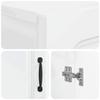 Bathroom Wall Cabinet UTRECHT High Gloss White 30 X 31 X 59 Cm