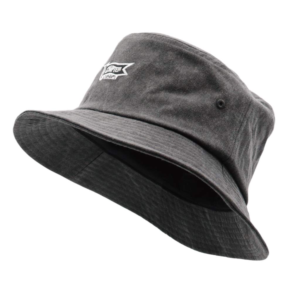 

Hat Bucket Hat Washed Plain Patch Pocketable Spring Summer One Size Fits Most Unisex [SWINGPLUS] Men s (Free Size, Black)