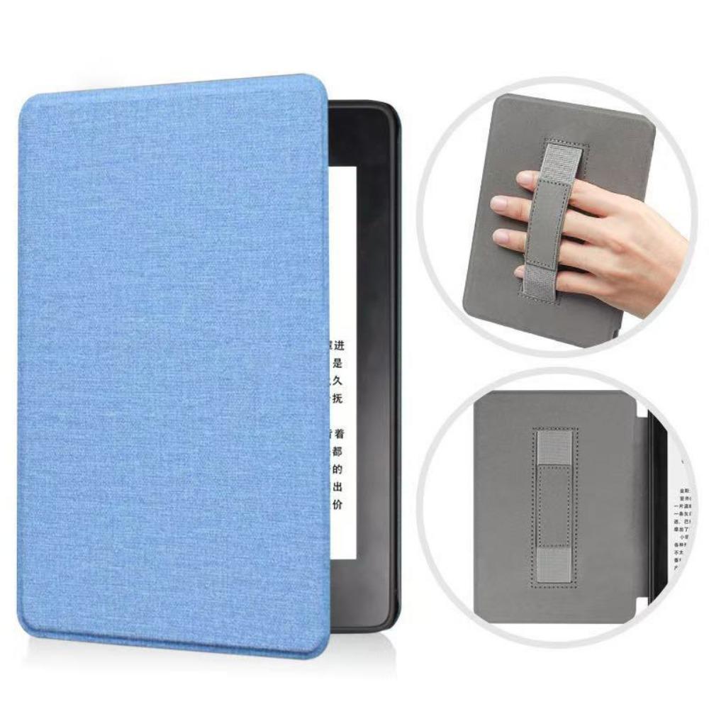 Kindle Case 2024 for Amazon Kindle 658 Youth Edition KPW6 Fabric Cover with Hand Strap Protective Shell