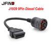 J1939 9Pin Diesel Female To OBD2 16Pin Female Car Diagnostic Tool Adapter Converter Cable