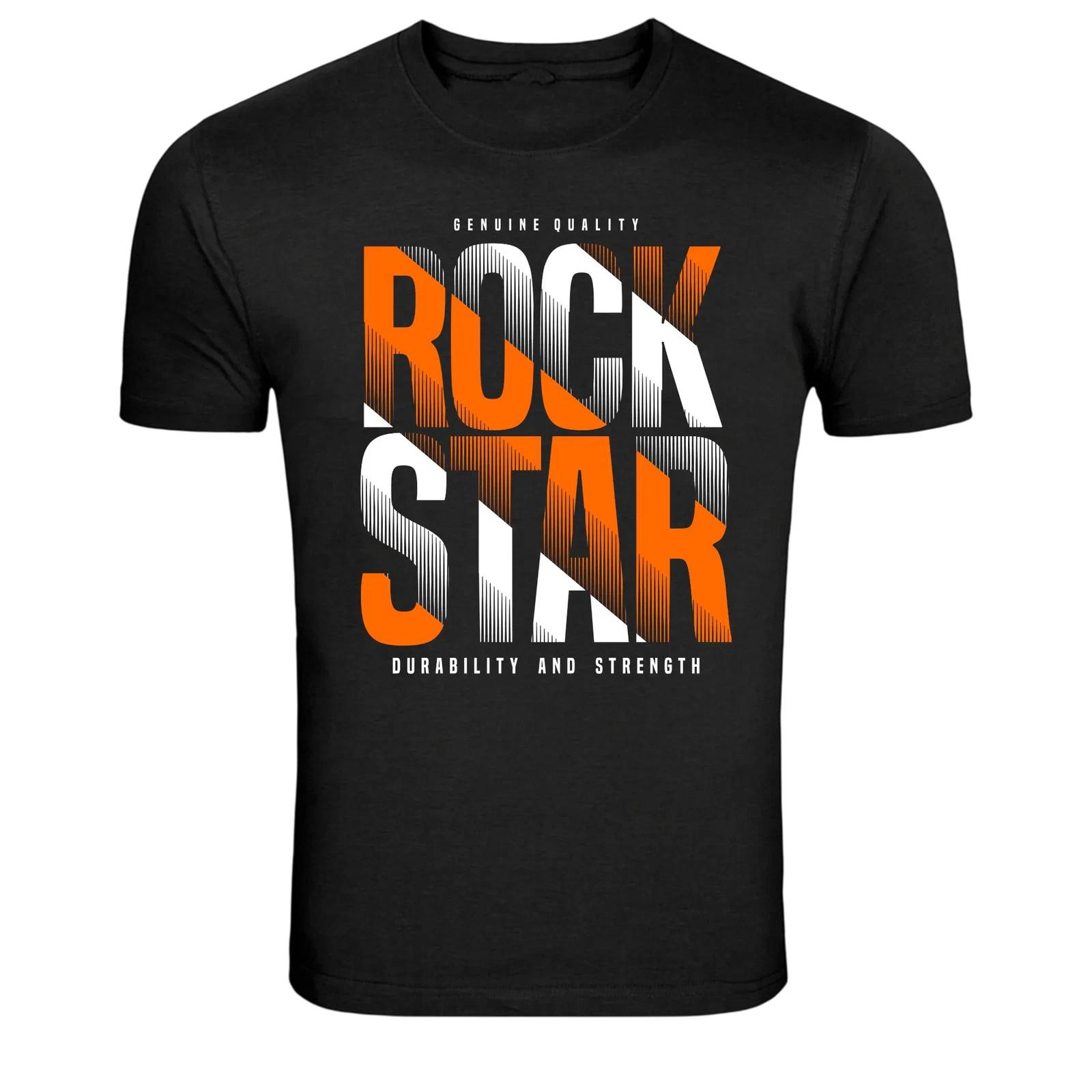 Rock Star Durability And Strength Typography Graphic Tee S