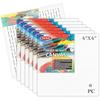 Variety 4 X 4 Inch Cotton Canvas Board For Painting, Pack Of 6 Piece, White Color