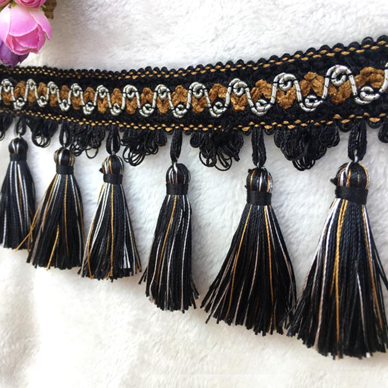 3/1M Gold/Beige/Red Long Sewing Tassel Fringe Lace for Home Accessories Trim Curtain Decoration Thread Tablecloth DIY Tassle 