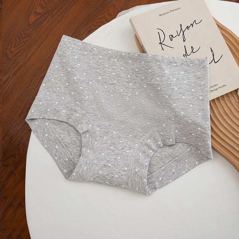 Women's Spring and Autumn New Pure Cotton Flower 10A Antibacterial Extension Crotch No Trace Briefs