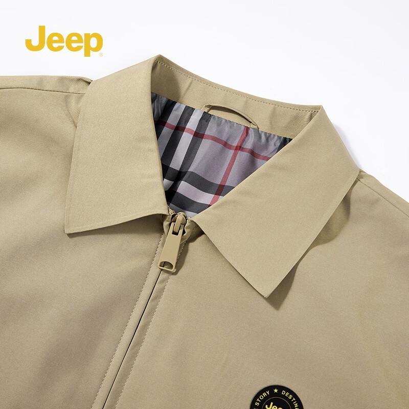 JEEP Men's Spring Autumn Lapel Business Jacket