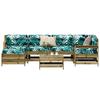 7 Piece Garden Sofa Set Pressure Treated Pine Wood