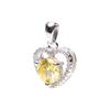 Bien Vetu Yellow Moissanite Pendant 1 Carat Heart Pavé 421
