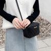 Women Shoulder Bags Embroidered PU Lattice Crossbody Bag Solid Color Stylish Ladies Handbags Shopping Daily Purse