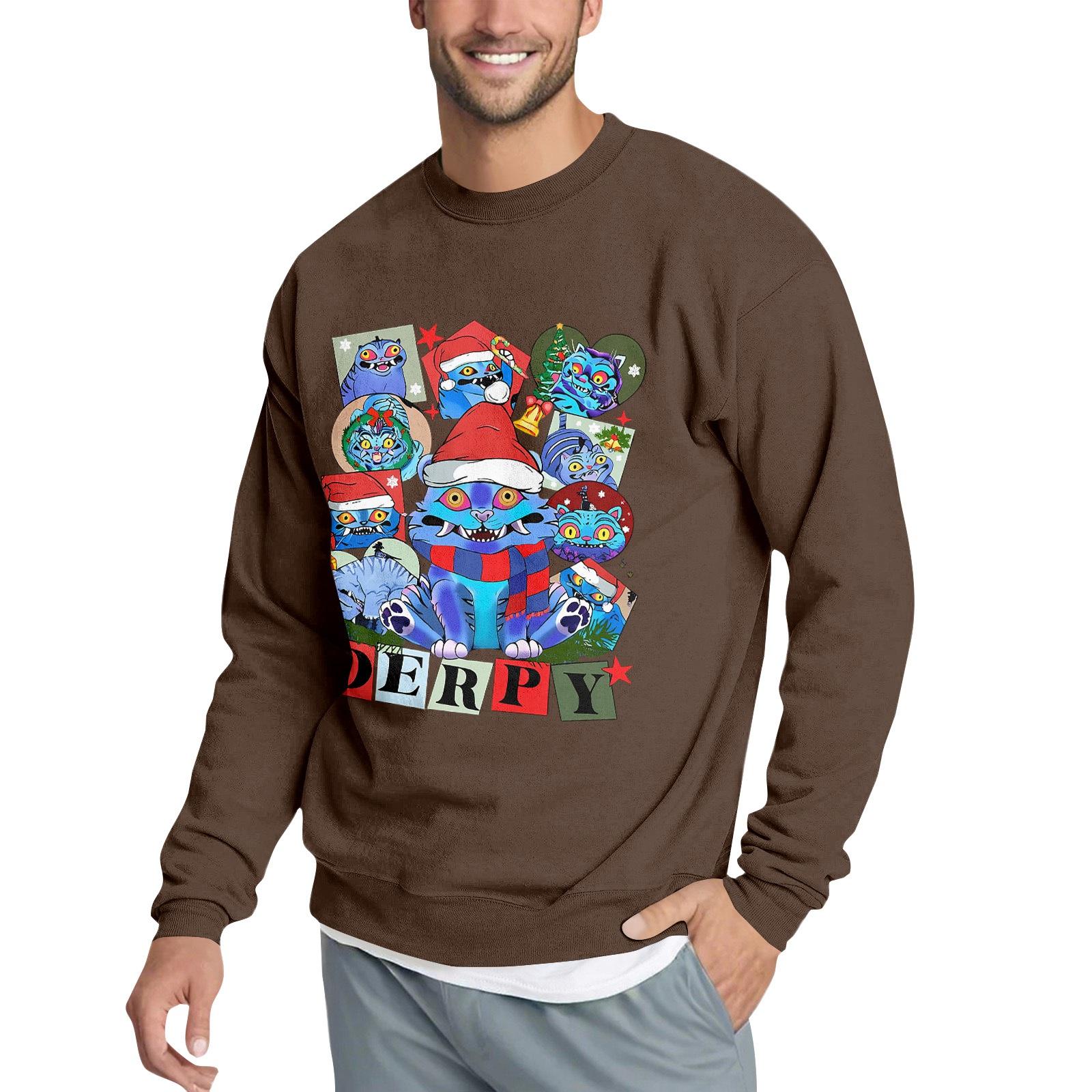 

Men s Casual Sweatshirt With Fun Film-Themed Print M