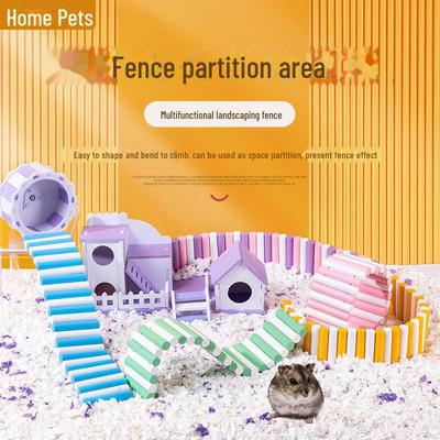 Golden Macaron Color Hamster Toy Wooden Climbing & Hiding Ladder