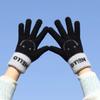 Plush Smiling Face Gloves for Women In Winter Warm and Plush Cute Five Fingered Students Riding Bicycles To Protect Against Cold Wind