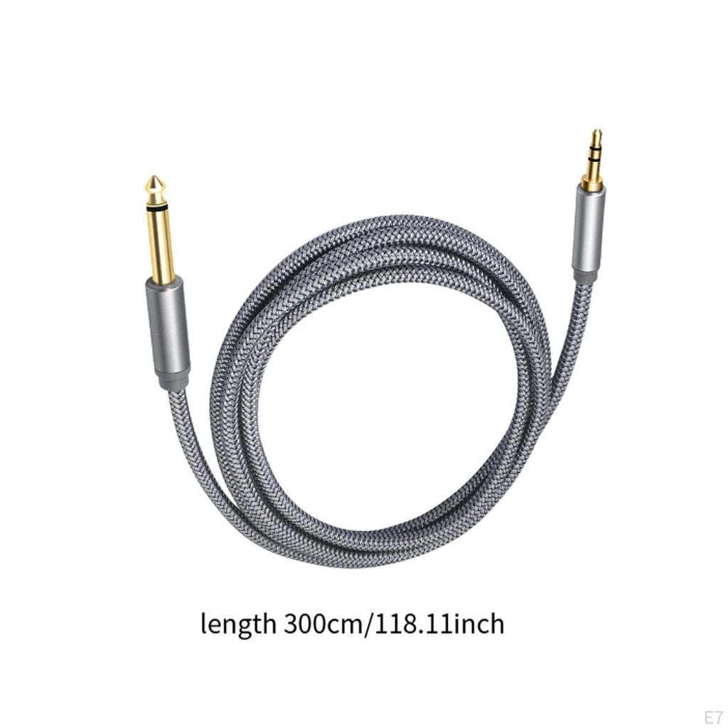 6.35 Mm To 3.5 Guitar Audio Cable, Versatile AUX (stereo) for Stage, Mixing Consoles And Home
