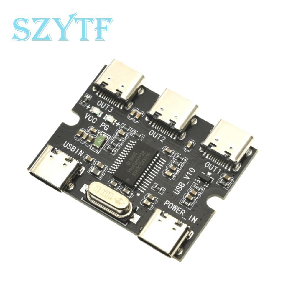 Raspberry Pi 4/5 TYPE-C USB HUB USB2.0 Hub Usb Expansion Module with Power Port USB2.0