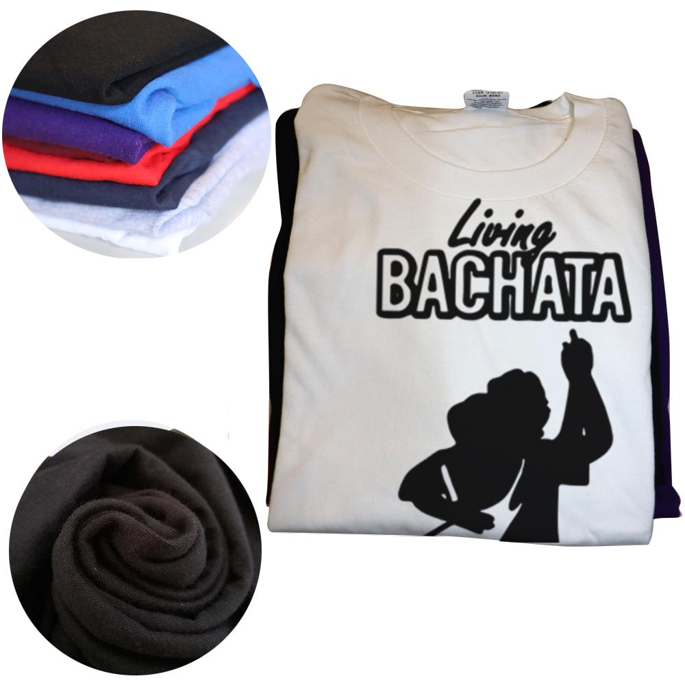 Novinka Living Bachata Tričko Pánské Krátký Rukáv Euro Velikost Streetwear Hip Hop Tanec Milovník Potisk Trička Top Trička