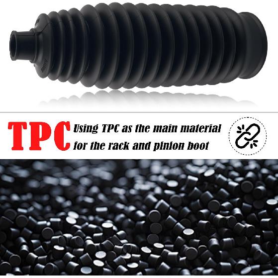 Car Inner Tie Rod Boot with Clips/Fastening Straps Replacement OEM 4553529015/103-3069,Anti-dust Rack and Pinion Boot Compatible with