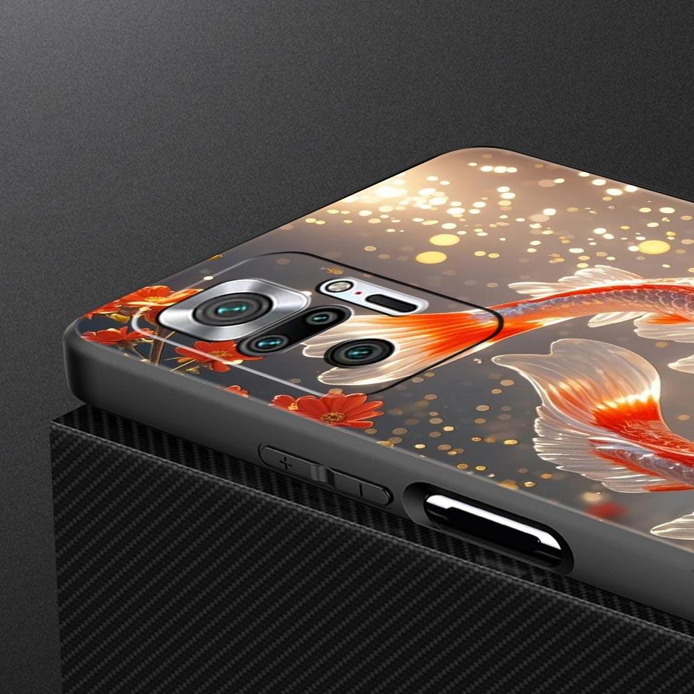 Goldfish Swimming Phone Case Cover for Redmi 14C 10C Note 15 14 13 12 10 11 K40 Pro Plus 5G Shockproof Soft TPU Shell Funda Bag