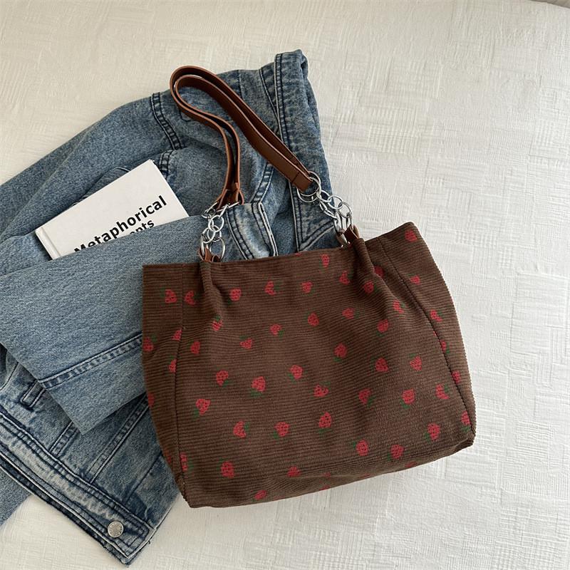 Stylish Spring Collection Casual Tote Bag For Women In Black Pink White And Coffee Colors коричневый