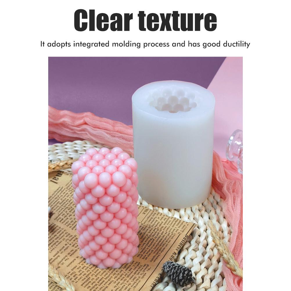Bubble Candle Mould Silicone Mold Round Shape Candle Moulds 3D Bubble Silicone Candle Mould Column