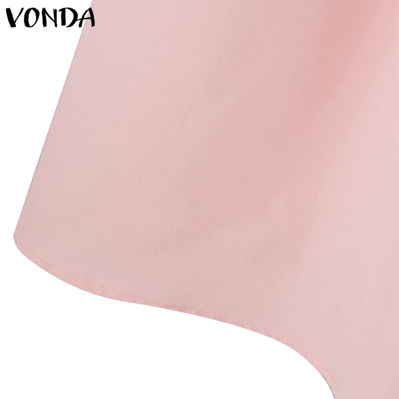 VONDA Rochii cu mâneci lungi imprimate casual din dantela cu rever