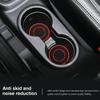 2Pcs Car Coasters 7cm 2.76inch PVC Anti-Slip Sift-Proof Cup Mats Beverage Coaster Car Bottle Holder Car Interior Accessories