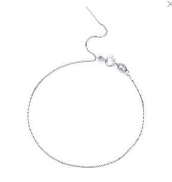 S925 Sterling Silver Beaded Box Chain Bracelet for DIY Fine Bead Stringing