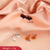Halloween Bat Pumpkin Ghost Earrings Women Funny Creative Ear Studs Jewelry Gifts For Girls