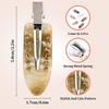 6 no-trace hair clips, non-bending styling clips, suitable for bangs, hair salons, and face washing, duckbill clips with rhinestones and pearls