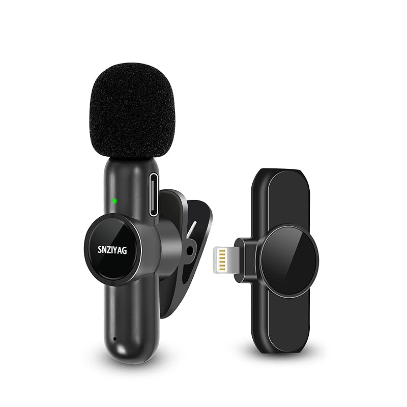 

wireless pin microphone SNZIYAG iPhone/iPad exclusive mini microphone noise reduction lavalier microphone Supports YouTube live streaming/video