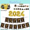 2024 New Year Theme Party Decor Stunning Flag Balloons And Cake Toppers For A Joyous Celebration