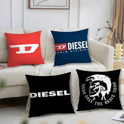 Trend mody D-Diesel-s Poszewka na poduszkę Krótki plusz Nadruk Poszewka na poduszkę kwadratowa Poszewki na poduszki do rzucania Sofa Dekoracja domu