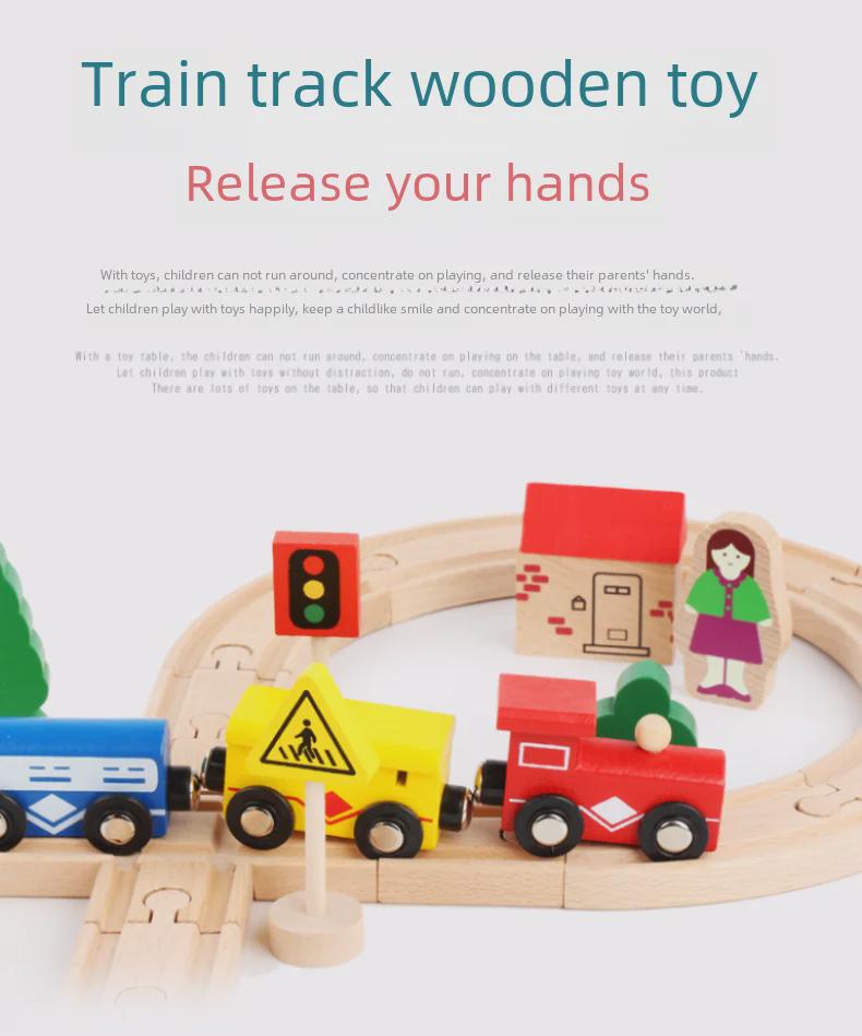Thomas Magnetic Wooden Train Set: Educational Electric Toy Locomotive for Kids