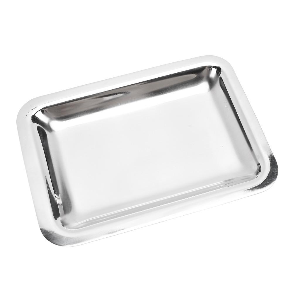 Rectangular Shape Stainless Steel Snack Plate Thickened Stainless Steel Dessert Plate  Home Kitchen