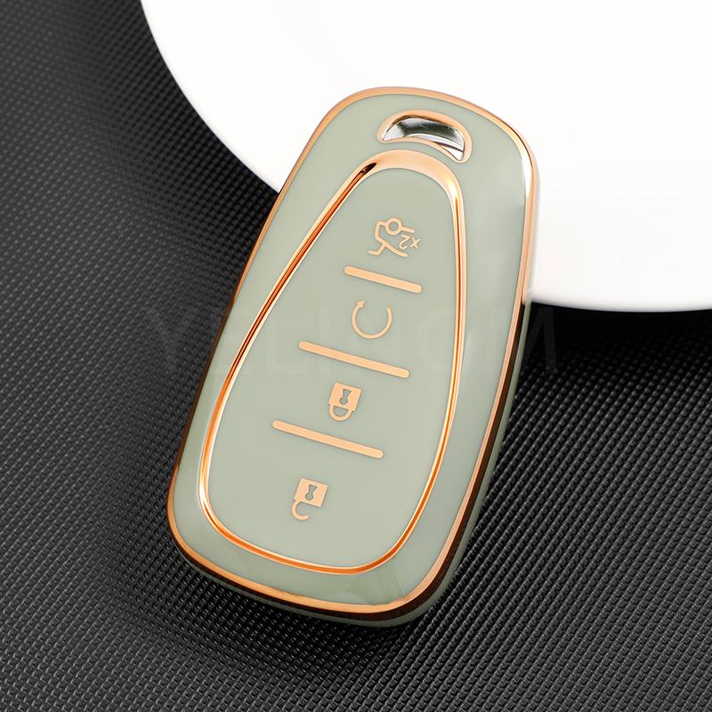 TPU 4/5 Przyciski TPU Pokrowiec na Kluczyk Samochodowy Fob Dla Chevrolet 2017-2019 Chevy Malibu Camaro Cruze Traverse Sonic Volt Bolt Equinox