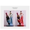 Home Decoration Accessories Beauty Girl Model Wine Rack Holder Shelf Wine Bottle Rack Antique Resin Ornaments Sculpture Wine Stand