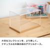 Jeantopia Acrylic Case for Figures and Miniatures, Protective Storage and Display with Wooden Base (Large)